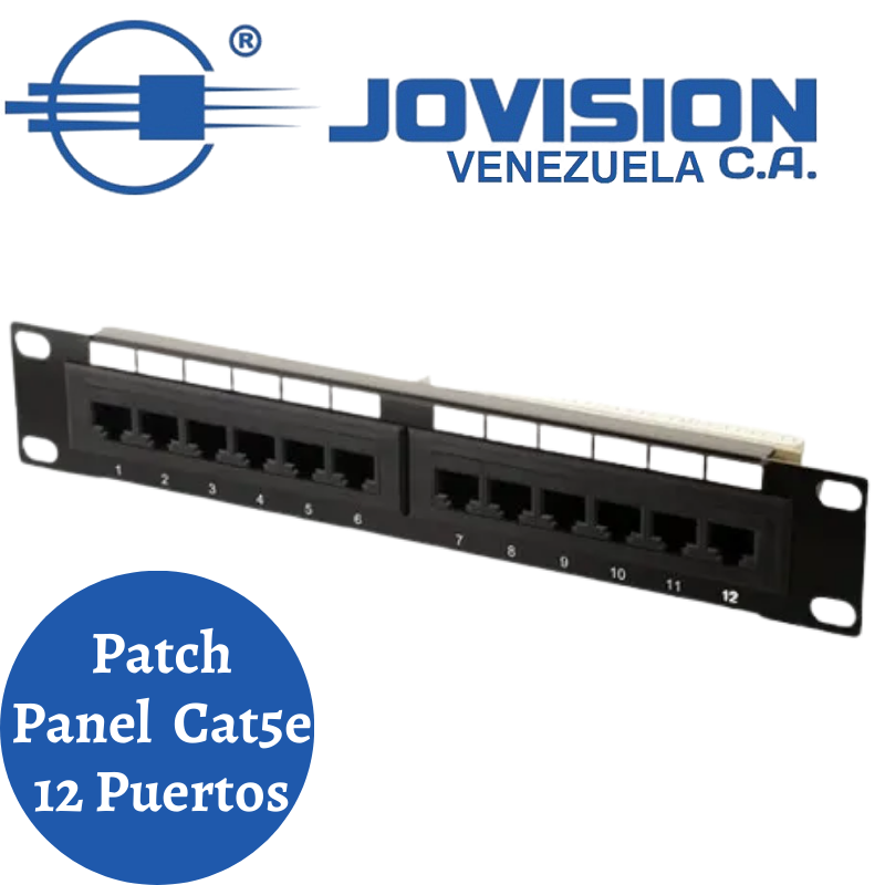 Patch Panel Cat 5e 12 Puertos  Cat5e. Rackeable. Redes-Red