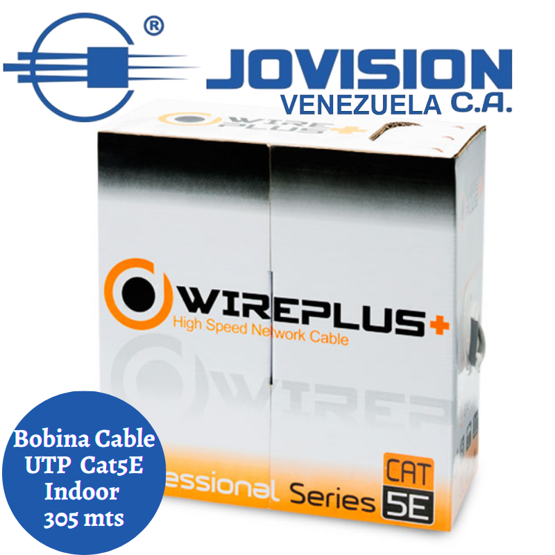 Cable Utp Cat 5e 70/30 305 Metros Indoor Wire Plus Certificado CCTV-Redes