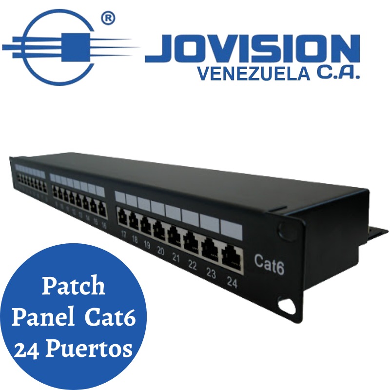 Patch Panel Cat6 24 Puertos, Redes Marca Wire Plus - Agotado