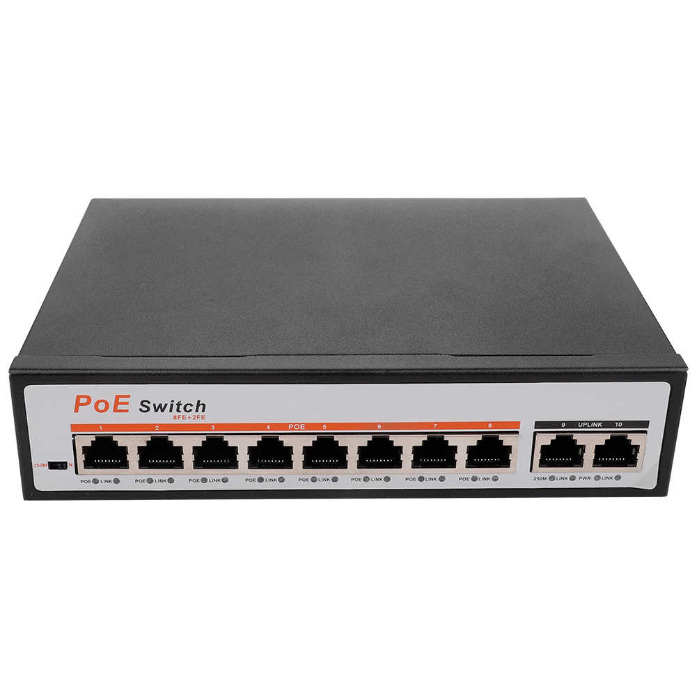 Switch Poe ZWD 8 + 2BZDN X 8 + 2 Interruptor POE, 8 Puertos Ethernet, 2 Puerto Ethernet Uplink 2,0