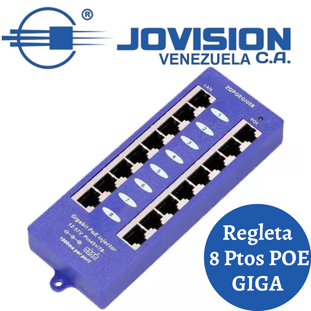 Regleta POE de 4 Puertos Gigabit - Poe  Injector 12-57V 650 Ma