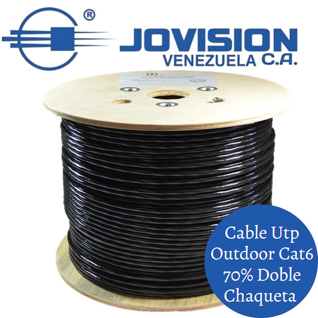 Cable UTP Outdoor Cat6 305 mts 70-30 Doble Chaqueta- Exteriores -Intemperie