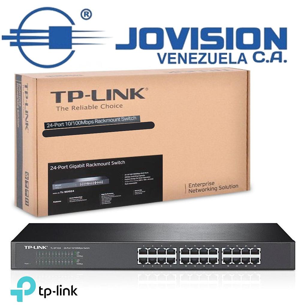 Switch Tp-Link 24 Puertos 100Mbps 10/100 Mbps Rackeable Metalico Model TL-SF1024