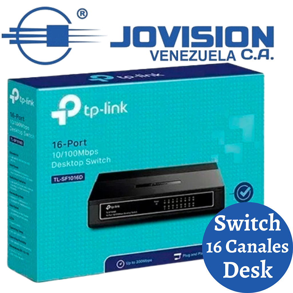 Switch Tp-Link 16 Puertos 10/100 Mbps Desk Model TL-SF1016D
