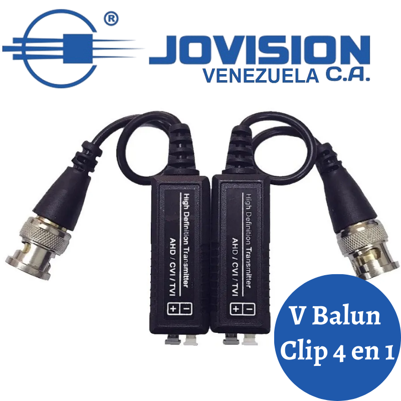 Video Balun AHD Tipo Clip 4 en 1 AHD/CVI/TVI/CVBS Video Balum-Par
